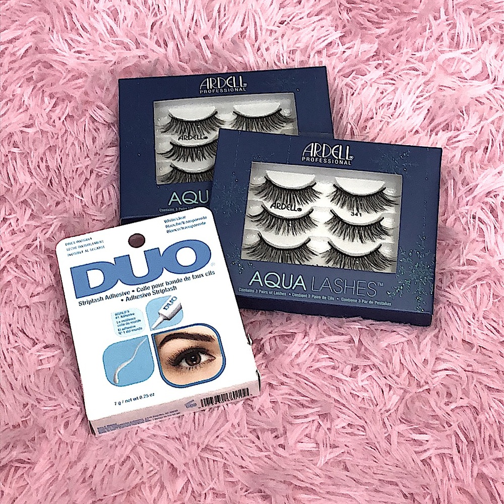 ARDELL AQUA LASHES with DUO White/Clear Strip lash Adhesive Bundle
